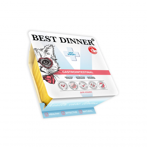 Best Dinner Vet Profi Gastrointestinal влажный корм для кошек, паштет с курицей, 100 г