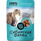 Сибирская ферма для кошек кролик в желе 85г