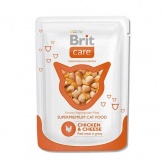 Brit Care пауч для кошек 80г курица и сыр