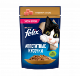 Felix для кошек пауч кусочки в желе индейка 75г