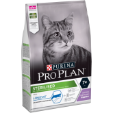 Purina Pro Plan (Пурина Про План) для стерилизованных кошек и кастрированных котов старше 7 лет, индейка, 3 кг