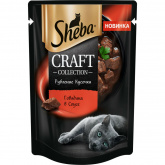 Sheba Craft влажный корм для кошек с говядиной в соусе, 75 г