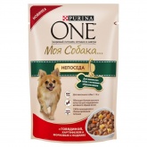 Влажный корм Purina One влаж. д/с Говяд.Карт.Морк. в подл. 100г