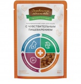 Деревенские лакомства пауч для кошек чувствительное пищеварение 85г