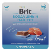 Brit Premium влажный корм для стерилизованных кошек, паштет с форелью, 100 г