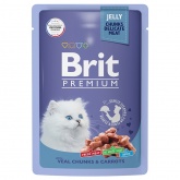Brit Premium для котят телятина желе 85г