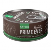 Prime Ever для кошек цыплёнок с овощами в желе 80г