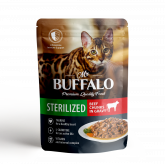 Mr.Buffalo Sterilized пауч для кошек говядина соус 85г