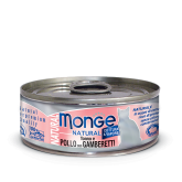 Monge Cat Natural консервы тунец с курицей и креветками 80г