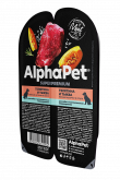AlphaPet влажный корм для собак с телятиной и тыквой в соусе, 100 г