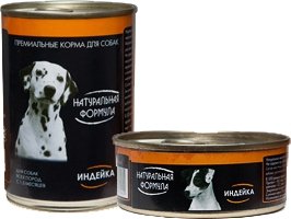 Влажный корм Натуральная формула конс д/соб. Индейка 100г