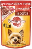 Pedigree влажный корм для собак мелких пород с говядиной в соусе, 85 г