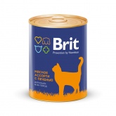 Brit Premium консервы для кошек ассорти с печенью 340г