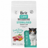 Brit Care Sterilised Urinary Care сухой корм для стерилизованных кошек с индейкой и уткой, 400 г
