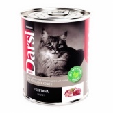 Darsi консервы "телятина" для взрослых кошек, 340 г