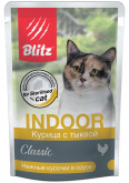 BLITZ Classic влажный корм для стерилизованных кошек с курицей и тыквой в соусе, 85 г