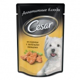 Cesar влажный корм для собак с курицей и овощами, 100 г