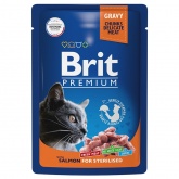 Brit Premium влажный корм для стерилизованных кошек с лососем, 85 г