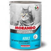 Morando Professional для кошек консервы паштет белая рыба креветки 400г