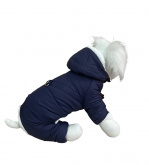 Комбинезон шлейка Pet мех, синий, L