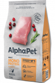 AlphaPet Monoprotein сухой корм для кошек с индейкой, 400 г
