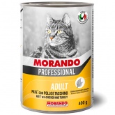 Morando Professional для кошек консервы паштет курица индейка 400г