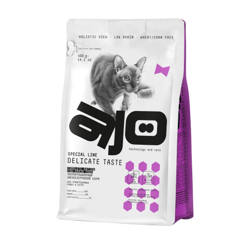 Ajo Cat Delicate сухой корм для привередливых кошек и котят, 1,5 кг