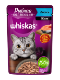 Whiskas «Мясная коллекция» влажный корм для кошек с лососем, 75 г