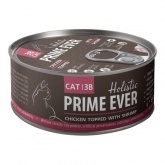 Prime Ever для кошек цыплёнок с креветками в желе 80г