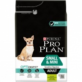 Purina Pro Plan сухой корм для взрослых собак мелких пород с чувствительным пищеварением с ягнёнком и рисом, 3 кг