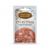 Деревенские лакомства пауч для кошек суп тунец кальмар макр 35г