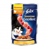 Felix Sensation для кошек Супер вкус индейка Ягода 75г