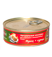 Porcelan для кошек тунец курица 250г
