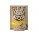 Best Dinner (Бэст Динер) для кошек пауч курица в желе волокна 85г