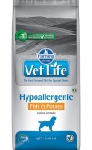 Farmina (Фармина) Vet Life Dog Hypoallergenic сухой корм для собак гипоаллергенный с рыбой и картофелем, 2 кг