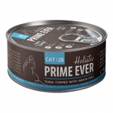 Prime Ever для кошек тунец с белой рыбой в желе 80г