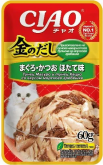 INABA Kinnodashi влажный корм для кошек с тунцом и гребешком в желе, 60 г