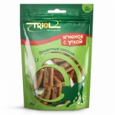 TRIOL лак-во д/с сосиски из ягненка с уткой 70г