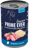 Влажный корм Prime Ever Superior консервы для щенков Индейка рис 400г