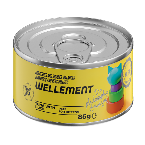 Wellement (Веллемент) консервы паштет для котят Тунец с уткой, 85 г