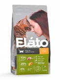 Elato Holistic для кошек курица утка Hairball 1,5кг