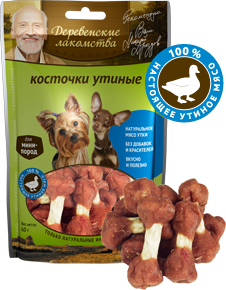 Деревенские лакомства для миниатюрных пород Косточки утиные 60г