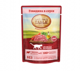 Nature's Table влажный корм для кошек с говядиной в соусе, 85 г