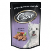 Cesar влажный корм для собак с ягнёнком и овощами, 100 г