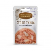 Деревенские лакомства пауч для кошек суп тунец лосось 35г