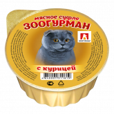 Зоогурман суфле ламистер для кошек курица 100г