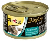 GimCat ShinyCat влажный корм для кошек с цыплёнком и креветками, 70 г