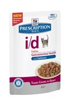 Hill's (Хилс) Prescription Diet для кошек диета i/d лосось в соусе 85г (пауч)