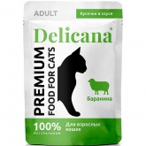 Delicana пауч для кошек баранина в соусе 85г