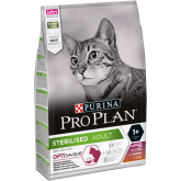 Purina Pro Plan сухой корм для стерилизованных кошек и кастрированных котов с уткой и печенью, 3 кг